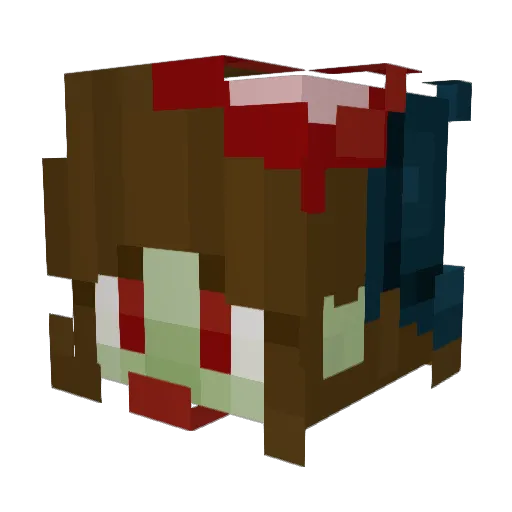 SophShrugs Minecraft avatar head, 3D render