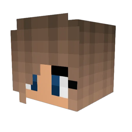 Sophadoff Minecraft avatar head, 3D render