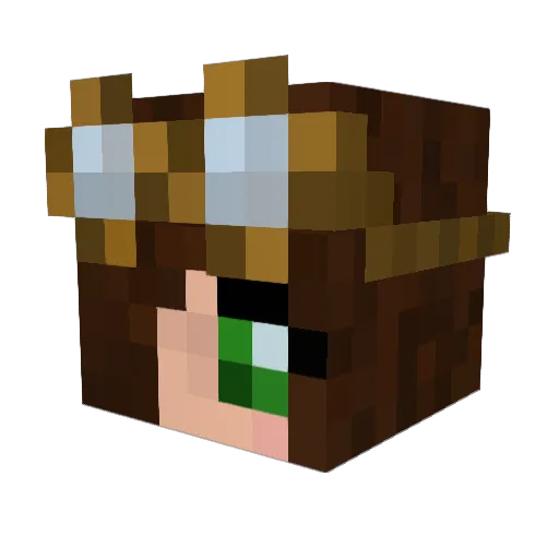 Sophalopod Minecraft avatar head, 3D render