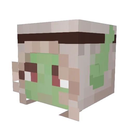 Sophez Minecraft avatar head, 3D render