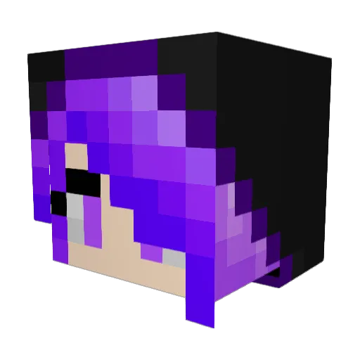 Sophia0709 Minecraft avatar head, 3D render
