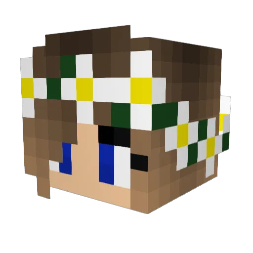 Sophia2010 Minecraft avatar head, 3D render