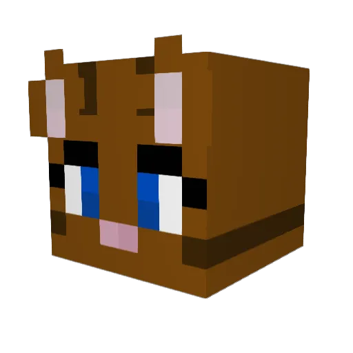 SophiaBa Minecraft avatar head, 3D render