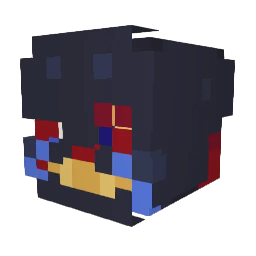 SophiaFred Minecraft avatar head, 3D render