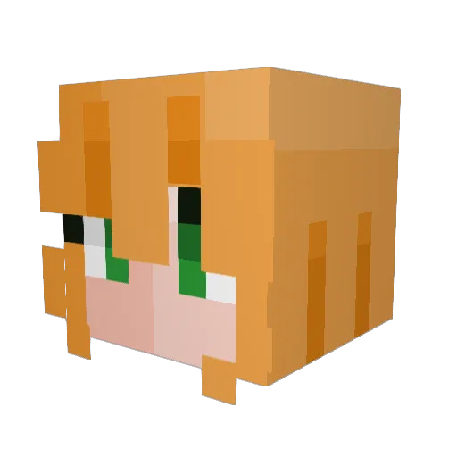 SophiaLoafia Minecraft avatar head, 3D render