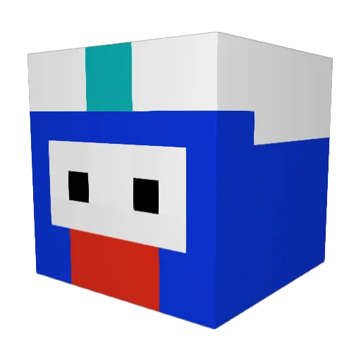 SophiaMine Minecraft avatar head, 3D render