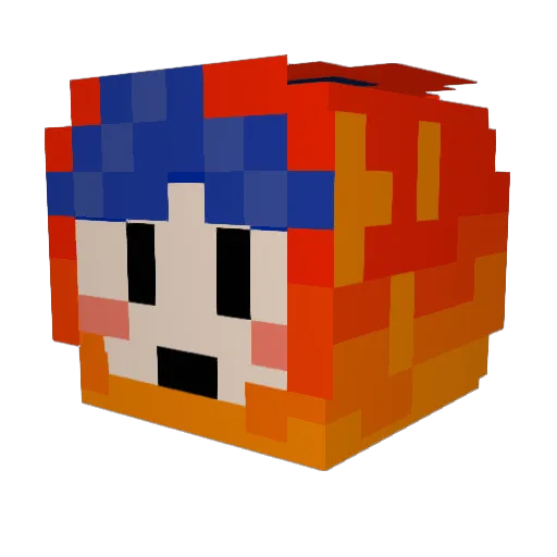 SophiaWhite_ Minecraft avatar head, 3D render