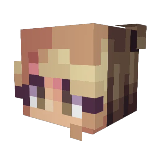 Sophia_1st Minecraft avatar head, 3D render