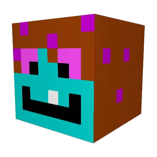 Sophiakat Minecraft avatar head, 3D render