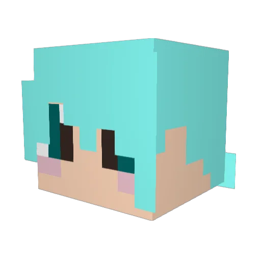 Sophiarocks134 Minecraft avatar head, 3D render