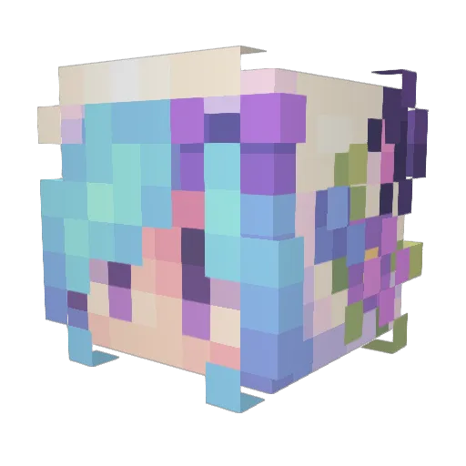 Sophiaseq4 Minecraft avatar head, 3D render