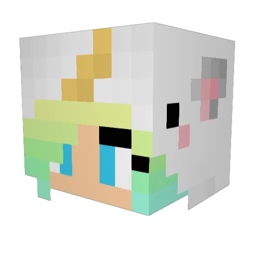 Sophie176 Minecraft avatar head, 3D render