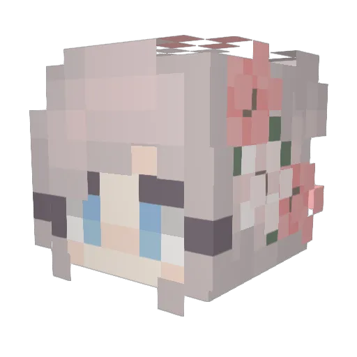 SophieCrystal Minecraft avatar head, 3D render