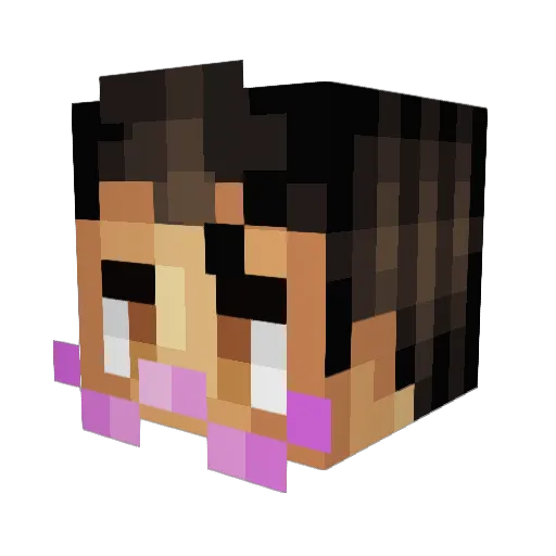 SophieGraceffa Minecraft avatar head, 3D render