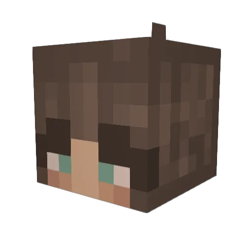 SophieHallLive Minecraft avatar head, 3D render