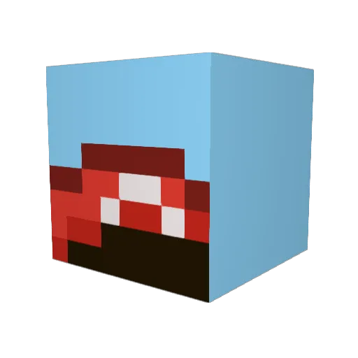 Sophie_002 Minecraft avatar head, 3D render