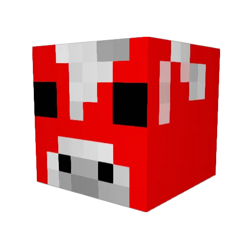 Sophielovesfox Minecraft avatar head, 3D render