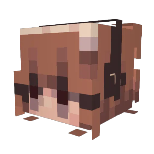 Sophkuro Minecraft avatar head, 3D render