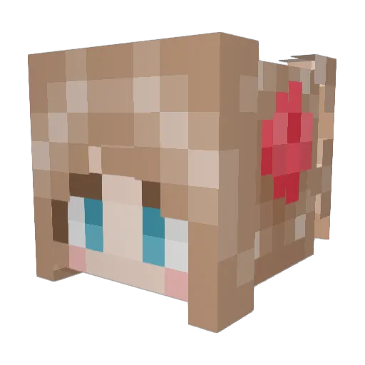 Sophofa Minecraft avatar head, 3D render