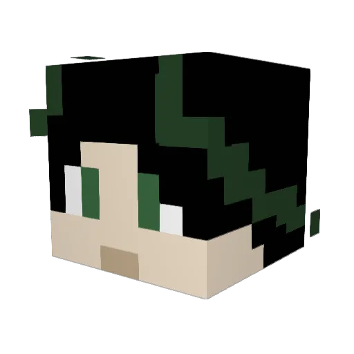 Sophozzle Minecraft avatar head, 3D render