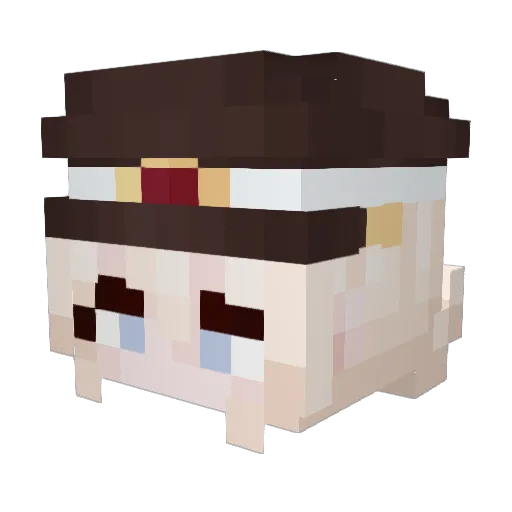 Sophrrin Minecraft avatar head, 3D render