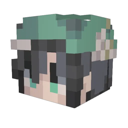 SophueB Minecraft avatar head, 3D render