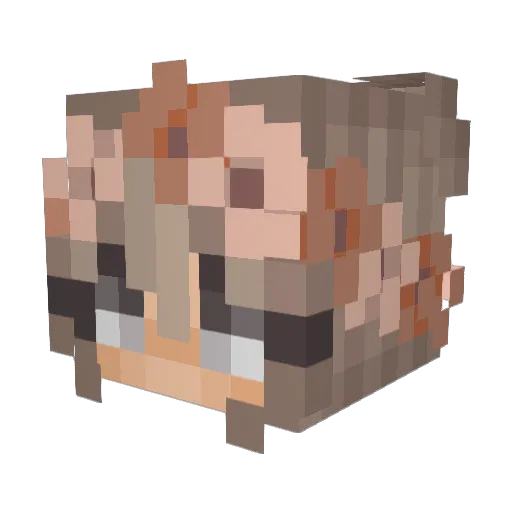 Sophxox Minecraft avatar head, 3D render