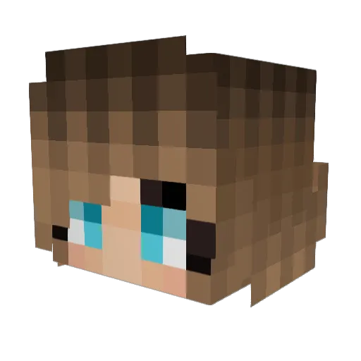 Sophyok Minecraft avatar head, 3D render