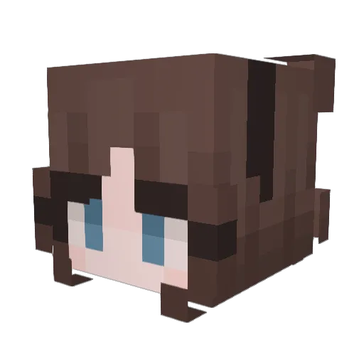 SopiaSopa Minecraft avatar head, 3D render
