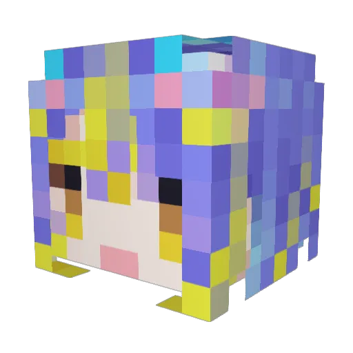 SopiaSorashina Minecraft avatar head, 3D render
