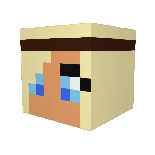 Sopig Minecraft avatar head, 3D render