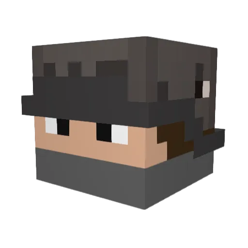 Sopiili Minecraft avatar head, 3D render