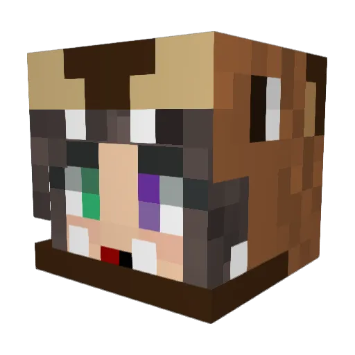 Sopitas Minecraft avatar head, 3D render