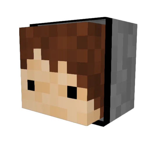 Sopmac7 Minecraft avatar head, 3D render