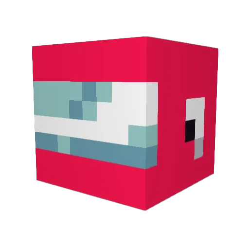 Sopopu Minecraft avatar head, 3D render