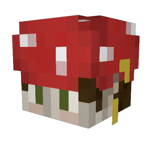 Sopphode Minecraft avatar head, 3D render
