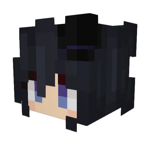 Soppix Minecraft avatar head, 3D render
