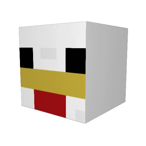 SoppyDoppy Minecraft avatar head, 3D render
