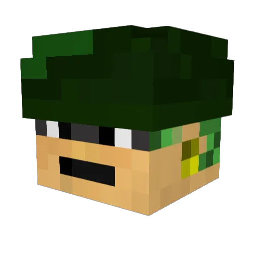 Sopree Minecraft avatar head, 3D render