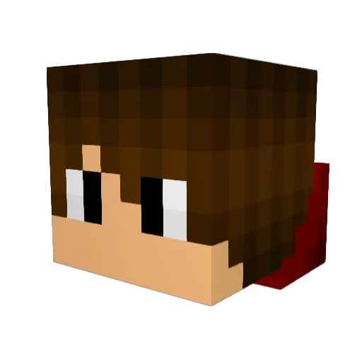 Sopster Minecraft avatar head, 3D render