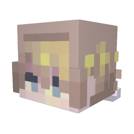 Sora11132 Minecraft avatar head, 3D render