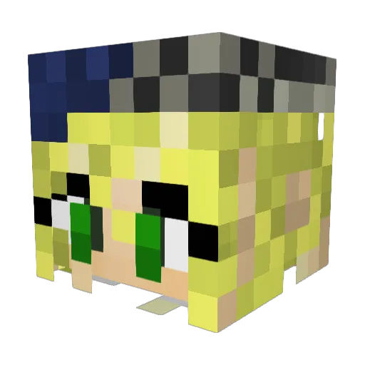 Sora181 Minecraft avatar head, 3D render