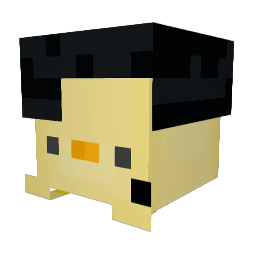 SoraAce Minecraft avatar head, 3D render