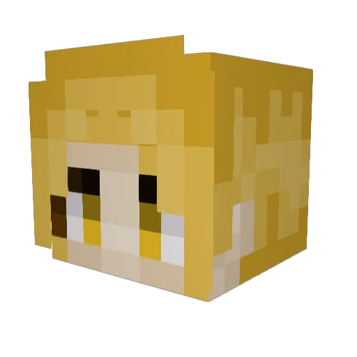 SoraLead Minecraft avatar head, 3D render
