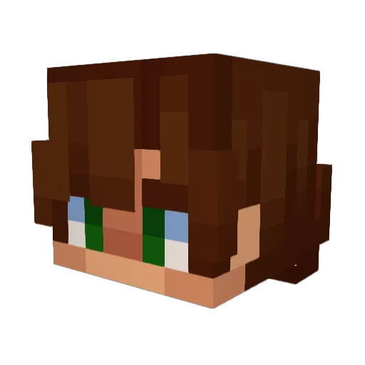 SoraLovesRamen Minecraft avatar head, 3D render