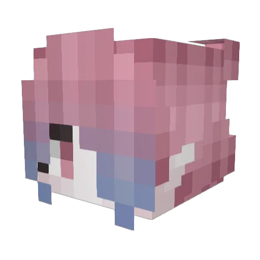 SoraOmori Minecraft avatar head, 3D render