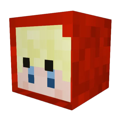 SoraTW_ Minecraft avatar head, 3D render