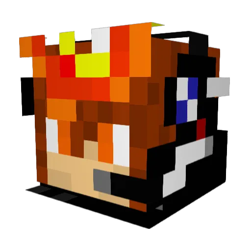 SoraX950 Minecraft avatar head, 3D render
