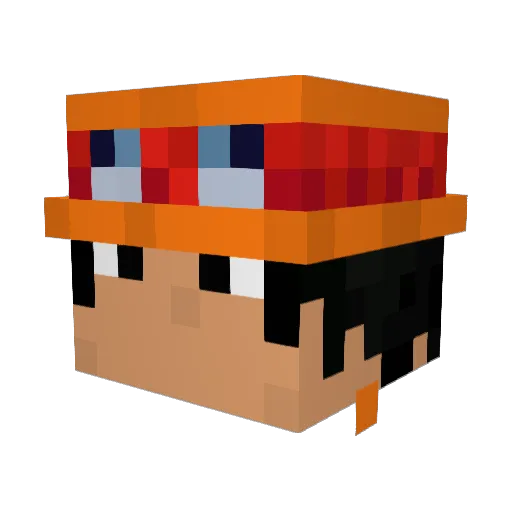 SoraZero Minecraft avatar head, 3D render