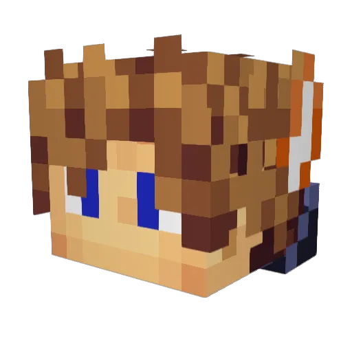 Sora_25 Minecraft avatar head, 3D render